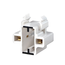 Gx23, Gx23-2 Base, 2-pin, Compact Fluorescent Lampholder, Horizontal, Snap-in (Black) Color Code, Quick-connect 18awg Solid Or Str Tinned White Body