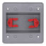 2-Gang Weatherproof Box Cover w/ 2 Toggle Switches (Gray)