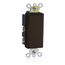 15A 120/277V Decora Plus Rocker Double-Throw Ctr-OFF Momentary Contact AC Quiet Switch (Brown)
