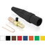 Taper Nose Cam-Type Male Plug, Contact & Insulator, Crimp Tube, 1/0 2/0 AWG, 220A (Yellow)