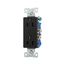 Residential Duplex Receptacle, #14-10 Awg 15A 125V, SideAnd Push, Black, Auto Grounding, 1107-9BK