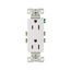 Residential Duplex Receptacle, #14-10 Awg 15A 125V, Impact-Resistant Duplex, Auto Grounding, 1107-9W