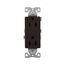 Residential Duplex Receptacle, #14-10 Awg 15A 125V, SideAnd Push, Brown, Impact-Resistant Duplex, 1107B-BOX