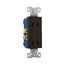 Residential Duplex Receptacle, #14-10 Awg 15A 125V, SideAnd Push, Brown, Impact-Resistant Duplex, 1107B-BOX