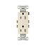 Residential Duplex Receptacle, #14-10 Awg 15A 125V, SideAnd Push, Light Almond, 1107LA-BOX