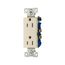 Residential Duplex Receptacle, #14-10 Awg 15A 125V, Side & Push, Light Almond, 1107LA