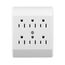 Six Outlet Tap, Duplex Receptacle To 6 Outlets, 15A, 125V, White, Thermoplastic, 5-15R, 1146W-SP