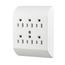 Six Outlet Tap, Duplex Receptacle To 6 Outlets, 15A, 125V, White, Thermoplastic, 5-15R, 1146W-SP