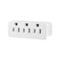 3 Outlet Tap, Single Receptacle To 3 Outlets, 15A, 125V, White, Thermoplastic, 5-15R, Nema 5-15R, 1147W-BOX