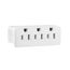 3 Outlet Tap, Single Receptacle To 3 Outlets, 15A, 125V, White, Thermoplastic, 5-15R, Nema 5-15R, 1147W-BOX