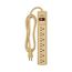 Surge Protection Power Strip, Ivory, 4 In 14/3 Sjt, 70J Max, 7, 2-Pole 3-Wire Grounding, 125V, 1176V