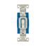 Construction Grade Toggle Switch, #14-10 Awg, 15A, 120/277V, Screw, Light Almond, 1-Pole, 1201LA