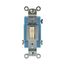 Construction Grade Toggle Switch, #14-10 Awg, 15A, Wall, 120/277V, Back & Side, Screw, Ivory, 1203V