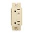 Surgebloc Protection Receptacle, Audible Alarm, Auto-Ground, Stand 6" #12 Awg Leads, 15A, Ivory, 1208V