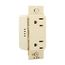 Surgebloc Protection Receptacle, Audible Alarm, Auto-Ground, Stand 6" #12 Awg Leads, 15A, Ivory, 1208V