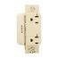 Surgebloc Protection Receptacle, Audible Alarm, Auto-Ground, Stand 6" #12 Awg Leads, 20A, Ivory, 1210V