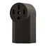 Power Device Surface Mounted Receptacle, 50A, 3P, 4W, NEMA 14-50R - Black (125/250V)