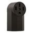 Power Device Surface Mounted Receptacle, 50A, 3P, 4W, NEMA 14-50R - Black (125/250V)