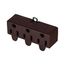 Swivel 3 Outlet Tap, Swivel, Single Receptacle To 3 Outlets, 15A, 125V, Brown, 5-15R, Nema 5-15R, 1219B-BOX