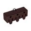 Swivel 3 Outlet Tap, Swivel, Single Receptacle To 3 Outlets, 15A, 125V, Brown, 5-15R, Nema 5-15R, 1219B-BOX