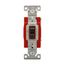 Construction Grade Toggle Switch, #14-10 Awg, 20A, Flush, 120/277V, Screw, Black, 1-Pole, 1221BK