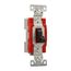 Construction Grade Toggle Switch, #14-10 Awg, 20A, Flush, 120/277V, Screw, Black, 1-Pole, 1221BK