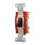 Construction Grade Toggle Switch, #14-10 Awg, 20A, Flush, 120/277V, Screw, Black, 1-Pole, 1221BK