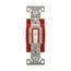 Construction Grade Toggle Switch, #14-10 Awg, 20A, Flush, 120/277V, Screw, Light Almond, 1-Pole, 1221LA
