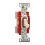 Construction Grade Toggle Switch, #14-10 Awg, 20A, Flush, 120/277V, Screw, Light Almond, 1-Pole, 1221LA