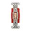 Construction Grade Toggle Switch, #14-10 Awg, 20A, Flush Mount, 120/277V, Screw, Ivory, 1-Pole, 1221V