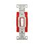 Construction Grade Toggle Switch, #14-10 Awg 20A, Flush Mounted, 120/277V, White, 2-Pole, 1222W