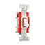 Construction Grade Toggle Switch, #14-10 Awg 20A, Flush Mounted, 120/277V, White, 2-Pole, 1222W