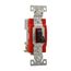 Construction Grade Toggle Switch, #14-10 Awg, 20A, Wall, 120/277V, Back & Side, Screw, Black, 1223BK