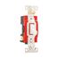 Construction Grade Toggle Switch, #14-10 Awg, 20A, 120/277V, Back & Side, Screw, White, 3-Way, 1223W