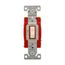 Construction Grade Toggle Switch, #14-10 Awg, 20A, Wall, 120/277V, Back And Side, Screw, Almond, 1224A
