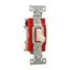 Construction Grade Toggle Switch, #14-10 Awg, 20A, Wall, 120/277V, Back And Side, Screw, Almond, 1224A