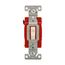 Construction Grade Toggle Switch, #14-10 Awg, 20A, 120/277V, Back & Side, Screw, Light Almond, 1224LA