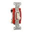 Construction Grade Toggle Switch, #14-10 Awg, 20A, 120/277V, Back & Side, Screw, Light Almond, 1224LA