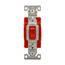 Construction Grade Toggle Switch, #14-10 Awg, 20A, 120/277V, Back & Side, Screw, Red, 4-Way, 1224RD