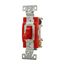 Construction Grade Toggle Switch, #14-10 Awg, 20A, 120/277V, Back & Side, Screw, Red, 4-Way, 1224RD