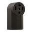 Receptacle, #12 - 4 Awg, 30A, Surface, 125/250V, Back, Black, Nema 14-30R, 3-Pole, 4-Wire, 1225