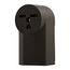 Receptacle, #12 - 4 Awg, 30A, Surface, 250V, Back, Black, Nema 6-30R, 2-Pole, 3-Wire, 1232