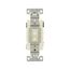Toggle Switch, #14-10 Awg, 15A, Wall, 120V, Side & Push Wiring, Grounding, Almond, 4-Way, 1242-7A-BOX