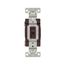 Toggle Switch, #14-10 Awg, 15A, Residential, Wall, 120V, Side And Push, Grounding, Brown, 4-Way, 1242-7B-BOX