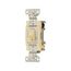 Toggle Switch, #14-10 Awg, 15A, 120V, Side And Push, Grounding, Ivory, 4-Way, 1242-7V-BOX