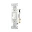 Toggle Switch, #14-10 Awg, 15A, Wall, 120V, Side & Push, Grounding, White, 4-Way, 1242-7W-BOX