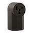 Receptacle, #12 - 4Awg, 50A, Surface, 125V, BackAnd Bottom, Black, Nema 5-50R, 2-Pole, 3-Wire, 1251