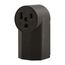 Receptacle, #12 - 4Awg, 50A, Surface, 125V, BackAnd Bottom, Black, Nema 5-50R, 2-Pole, 3-Wire, 1251