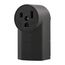 Receptacle, #12 - 4Awg, 50A, Surface, 250V, BackAnd Bottom, Black, Nema 6-50R, 2-Pole, 3-Wire, 1252