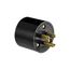 Receptacle Adapter, from Receptacle To Nema 5-15R Or 5-20R Plug, 30A, 125V, Black, 2-Pole 3-Wire, 1264-BOX